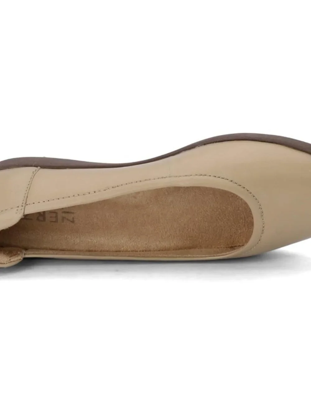Women's Flexy Ballet Flat in Nude, Size 7 Wide - Padded Comfort & Slip-On Design